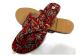 Maroon Floral Handblock Print Chappal